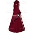 Renaissance Carnival Medieval Strappy Red Sarah Bordeaux Safran Robe Dress