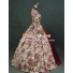 Victorian Lolita Reenactment Stage Antique Gothic Lolita Dress Red Floral