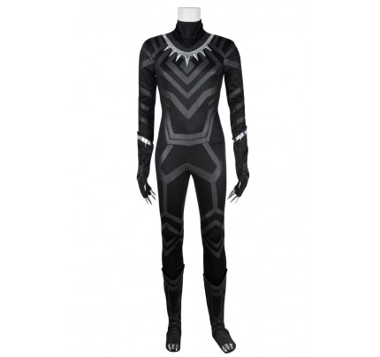 Captain America Civil War Black Panther Cosplay Costume 