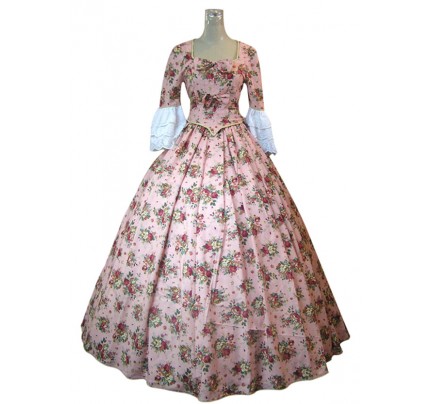 Victorian Lolita Renaissance Multicolor Floral Gothic Lolita Dress