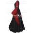 Renaissance Carnival Medieval Hermia Black-Bordeaux Red Lolita Dress Robe