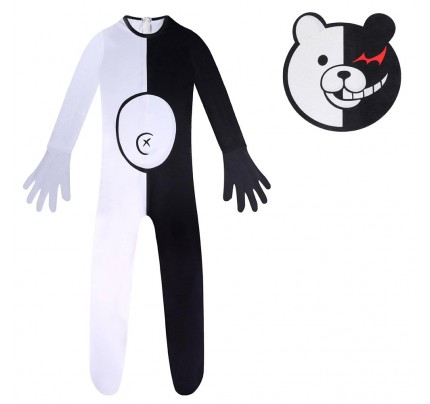 Kids Danganronpa Monokuma Cosplay Zentai Costume Children Jump Body 