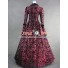 Victorian Lolita Georgian Reenactment Gothic Dress Red