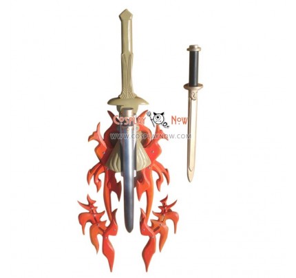 Final Fantasy XIII Noel Kreiss Two Blades Red Flames Sword Cosplay Props
