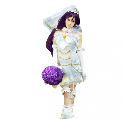 Love Live LoveLive Cosplay Nozomi Tojo Costume Wedding Dress