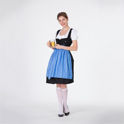German Munich Bavaria Cosplay Costume Traditional Ethnic Carnival Performance Stage Maid Dress