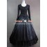 Civil War Victorian Brocaded Ball Gown Black Dress