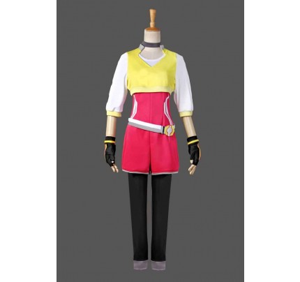 Pokemon Go Female Trainer Team Instinct Mystic Valor Yellow Shirt Cosplay Costume