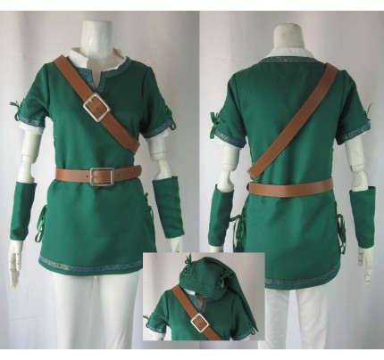 The Legend Of Zelda Link Cosplay Costume Green