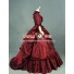 Victorian Lolita Bustle Period Reenactment Gothic Lolita Dress Burgundy