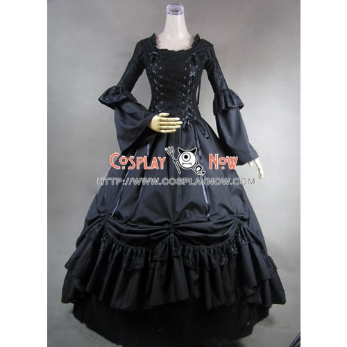 Victorian Gothic Lolita Black Dress Ball Gown Prom