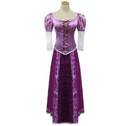 Tangled Cosplay Princess Rapunzel Costume Purple Dress