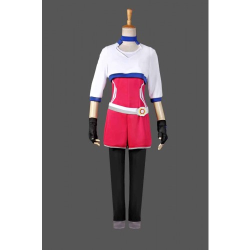 Pokemon Go Female Trainer Team Instinct Mystic Valor White Shirt Cosplay Costume