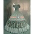 Victorian Lolita Southern Belle Theatre Gothic Lolita Dress Green Floral