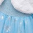Frozen Cosplay Princess Costume Sleeveless White Girl Dress Bow for Children
