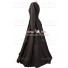 Carnival Renaissance Medieval Eleonore Brown Dress Robe Halloween Cosplay