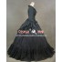 Victorian Gothic Lolita Ball Gown Prom Brocade Black Dress