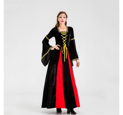 Retro Royal Princess Cosplay Queen Costume Stage Dress