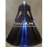 Renaissance Gothic Ball Gown Prom Black Cotton Blends Dress