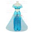 Aladdin and the Magic Lamp Cosplay Jasmine Costume Earrings Necklace Sexy Dress