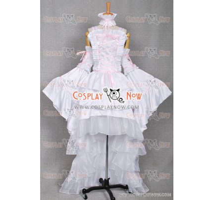 Chobits Cosplay Chi White Dress Costume 