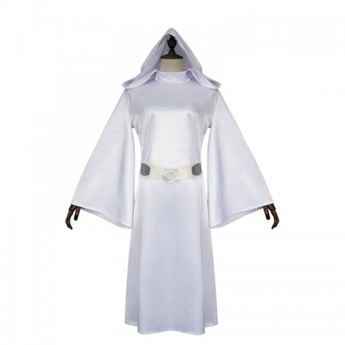 Star Wars Cosplay Leia Organa Solo Costume White Dress