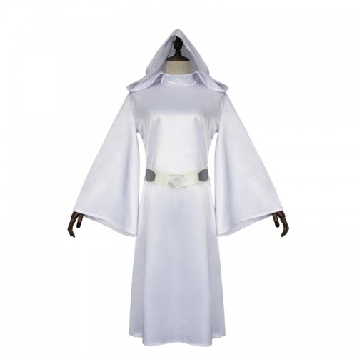 Star Wars Cosplay Leia Organa Solo Costume White Dress