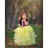 Snow White Cosplay Princess Costume Layered Skirt Long Tutu Dress for Children