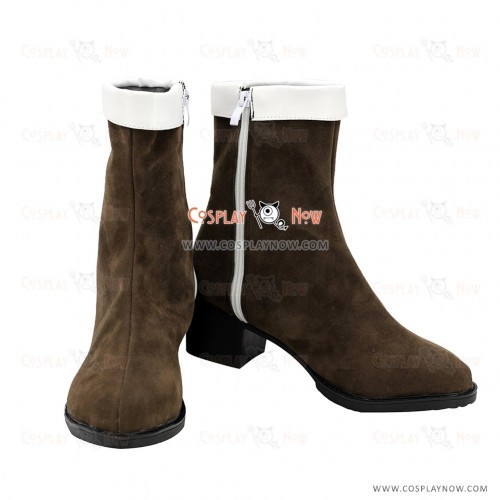 Danganronpa V3: Killing Harmony Maki Harukawa Brown Shoes Cosplay Boots