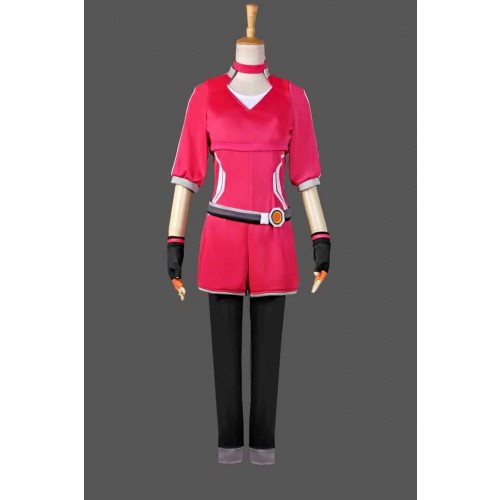 Pokemon Go Female Trainer Team Instinct Mystic Valor Red Shirt Cosplay Costume