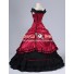 Southern Belle Civil War Ball Gown Formal Reenactment Stage Red Lolita Dress Costume