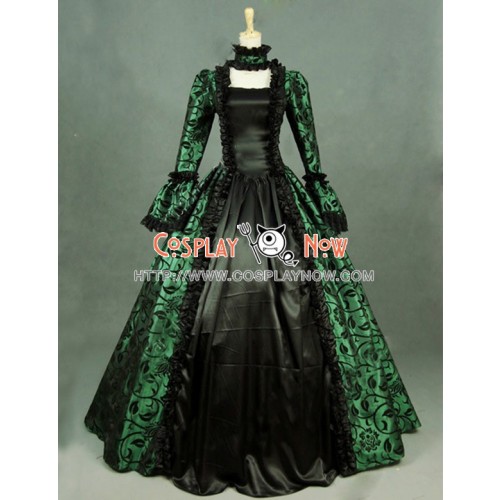 Victorian Lolita Georgian Reenactment Gothic Dress Green