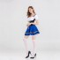 German Oktoberfest Cosplay Maid Costume Festival Blue Dress