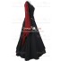 Renaissance Carnival Medieval Hermia Black-Bordeaux Red Lolita Dress Robe