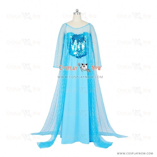 Frozen Cosplay Princess Elsa Costume Blue Dress