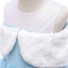 Frozen Cosplay Princess Costume Sleeveless White Girl Dress Bow for Children