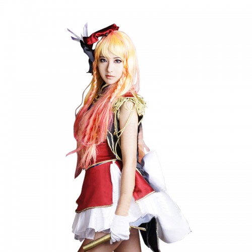 Macross Frontier Cosplay Sheryl Nome Costume Red Dress