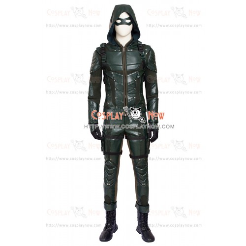 Green Arrow Oliver Queen Costume For Green Arrow Season 5 Cosplay Uniform