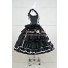 Lolita Dress Gothic Punk Lolita Black Frill Cosplay Costume