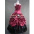 Southern Belle Satin Lolita Ball Gown Prom Red Dress