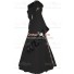 Renaissance Carnival Medieval Sarah Black Safran Strappy Robe Dress