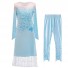 Frozen Cosplay Princess Elsa Costume Fairy Tale Cute Blue Dress for Children