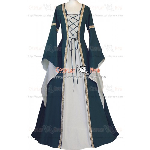 Medieval Carnival Renaissance Anna Dark Green Lolita Dress Robe