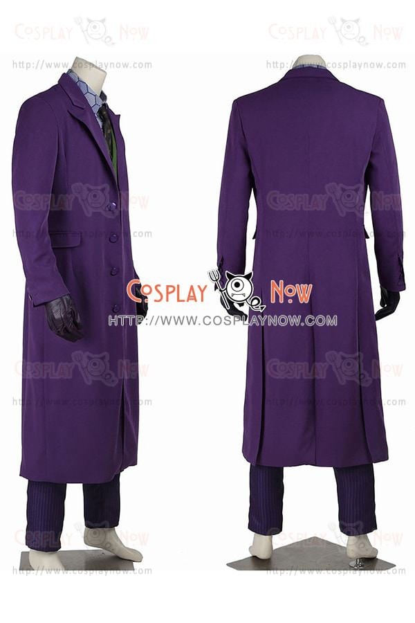 The Joker Purple Costume For Batman The Dark Knight Cosplay Suit Full Set
