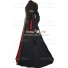 Renaissance Carnival Medieval Magdalena Black-Bordeaux Dress Robe