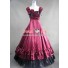 Southern Belle Satin Ball Gown Prom Wedding Red Dress