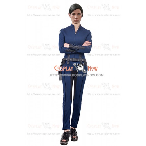 Maria Hill Costume For S.H.I.E.L.D. Agent Cosplay Jumpsuit