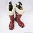 Black Butler Cosplay Shoes Ciel's Kawaii Gird Pattern Snow Boots