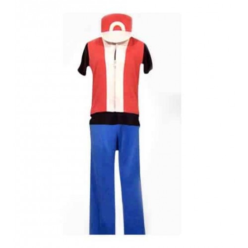 Pokemon Trainer Red Cosplay Costume