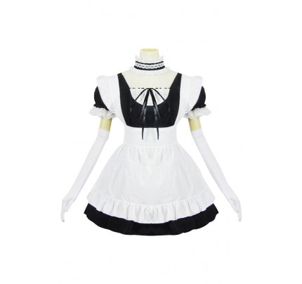 Sexy Black White Maid Lolita Dress Cosplay Costume 